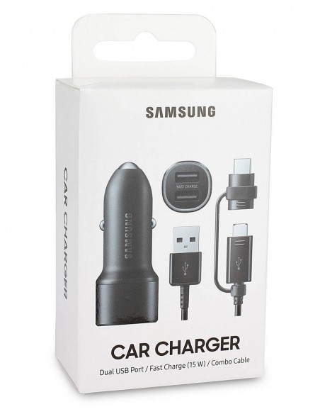 Samsung - Cargardor carga rápida Original 15W dual para coche