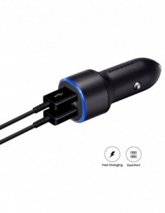 Samsung - Cargardor carga rápida Original 15W dual para coche 2