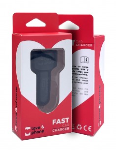 Cargador de Coche Loe con 2XUSB y Conexión Tipo C.