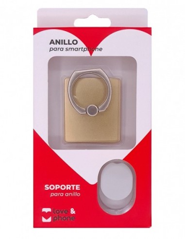 Soporte Anillo con Gancho Dorado