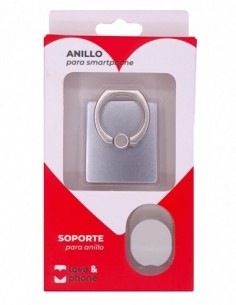 Soporte Anillo con Gancho Plata