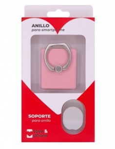 Soporte Anillo con Gancho Rosa