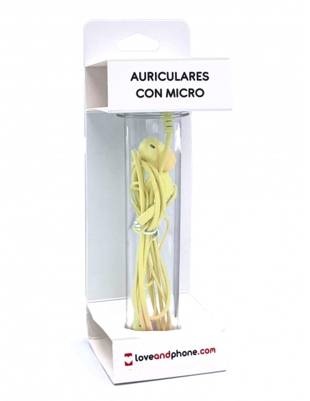 Auriculares con Cable (Mini Jack) Amarillo con micro