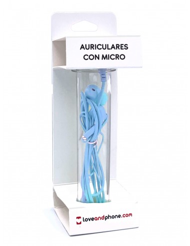 Auriculares con Cable (Mini Jack) Azul con micro