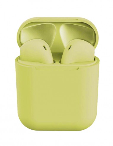 Auriculares Bluetooth Air Plus Color Macarons Amarillo