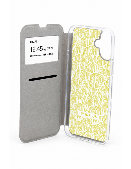 Funda con ventana decorada para Iphone 16 PLUS